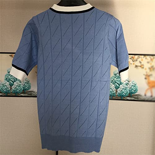 Pull d'été léger col rond en maille respirante coupe ample style mignon