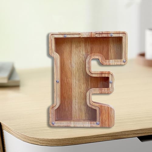 Hucha de Madera con Forma de Letra para Decorar el Dormitorio y Aprender a Ahorrar 5