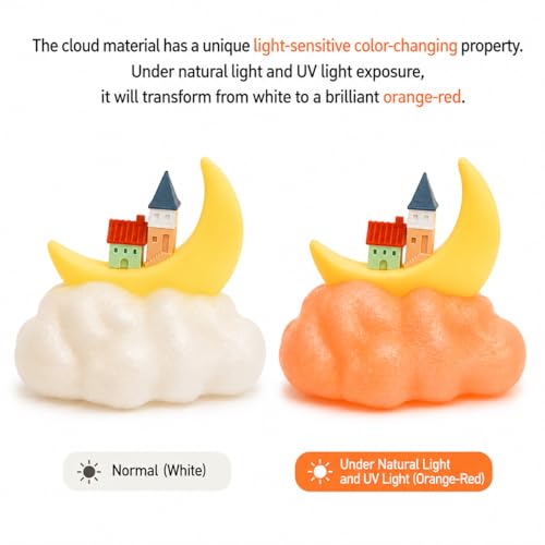 Lámpara de noche 3D nube que cambia color UV miniatura 2