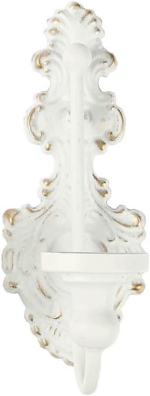 Wall Sconce Candle Holder,Iron Wall Candle Sconce, Gothic Metal Candle Sconce White Candle Holders Vintage Hanging Wall Mounted Candle Sconces Holder Decorative