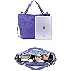 SCOFY FASHION Sac à main holographique réfléchissant géométrique lumineux pour femme, sac à bandoulière multicolore, Sac fourre-tout violet lumineux, M, Fourre-tout #3