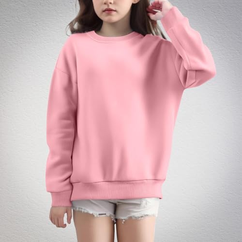 Girls Sweatshirt Size 12-14 Cute Crewneck Oversized Pullover Tops Casual Cotton Long Sleeve Shirts Girls Clothes2