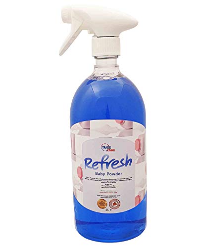 REFRESH Air Freshener 1L Spray - Car Valeting/Home/Office (BABY POWDER)