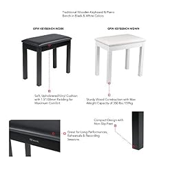 Gator Cases Bancs de Piano, Bois, Blanc - Les Beatles, Paul McCartney, John Lennon, RIngo Starr, George Harrison Gator Cases Bancs de Piano, Bois, Blanc – Image 4