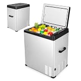 PetHot 65L Kompressor Auto Kühlbox, 12V 230V, Gefrierbox bis -20 Grad, Camping Kühlschrank, Energieklasse C