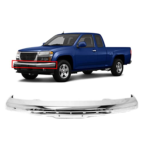 MBI AUTO - Chrome, Steel Front Bumper Face Bar Shell Compatible with 2004-2012 GMC Canyon Pickup 04-12, GM1002824