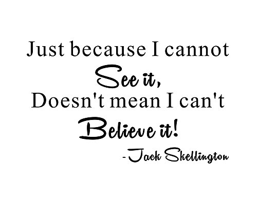 Jack Skellington Vinyl Wall Quote Sticker 23.2" x 14.1