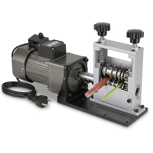 Peladora de Cables Eléctrica, Máquina Pelacables Automático 60W con 6 Agujeros para Cable de Cobre de 3-17mm Herramienta de Pelado para Reciclaje de Chatarra Pelacables Profesional