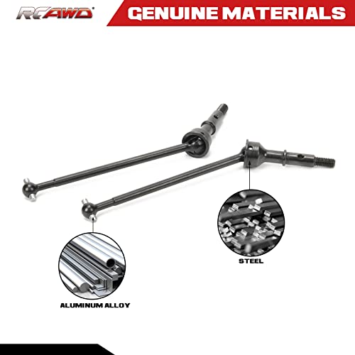 RCAWD 2X #45 Steel CVD Driveshaft Set Complete for Losi 1-10 22S 2WD No Prep Drag Car Upgrade Parts (Black)
