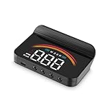 AZIJYV Heads Up Display for Cars ,Windshield Speedometer Projector with Speed,Water Temperature,Over Speed Alarm,OBD+GPS Digital Speedometer Suitable for All Cars