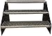 Produktbild 3 Stufen Standtreppe Stahltreppe freistehend Breite 60cm Höhe 63cm Anthrazitgrau/Robuste Außentreppe/Stabile Industrietreppe für den Außenbereich