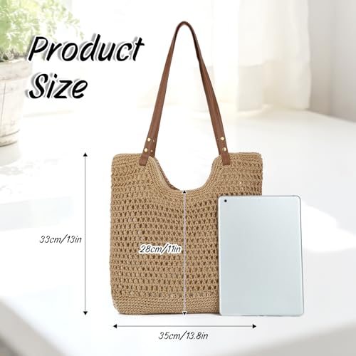 Bolsa de Playa Tejida para Mujer Estilo Boho 2026 miniatura 3