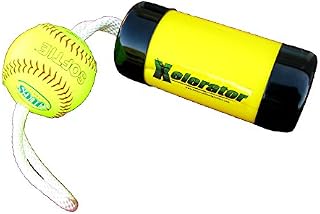 The Ultimate Xelerator Fastpitch Softball Pitching Trainer and Warm Up Tool with 12