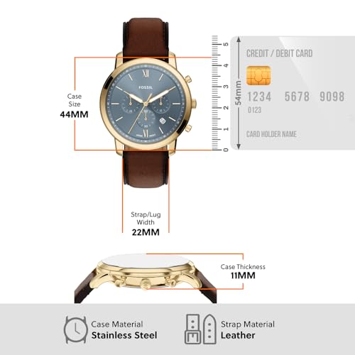 Image of Fossil Neutra Brown Quartz Leather Watch FS6162