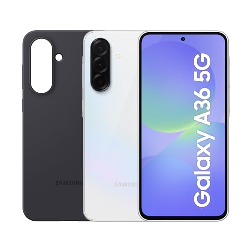 Samsung Galaxy A36 5G Silicone Cover, Smartphone con Funzioni intelligenti e 3 anni di Garanzia del produttore, 6GB RAM, 128GB, 5.000 mAh, IP67, Awesome White