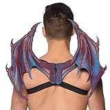 HMS Supersoft Mini Dragon Wings-Pu Adult Costume, Purple, One Size
