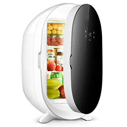 WDXLT 20L Dual Core Kleiner Kühlschrank,Geringer Energieverbrauch LCD Display Mini Kühlschrank,Glastür Getränkekühlschrank Auto Kühlschrank,Leise Normaltemperatur 33x32x53cm(13x13x21inch)