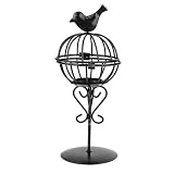 Ita Nest Candlestick Holders, Hollow Out Unique Bird Cage Iron Candle Holder Candlestick Decor for T