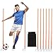 Hikeen Removable Soccer Agility Training Poles Adjustable for Football Training Outdoor Sports Speed Training Equipment 4pcs-Long Pole