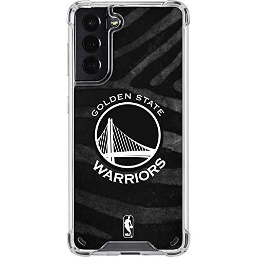 Skinit Clear Phone Case Compatible With Samsung Galaxy S21 5G - Officially Licensed Nba Golden State Warriors Black Animal Print Design #TOP6