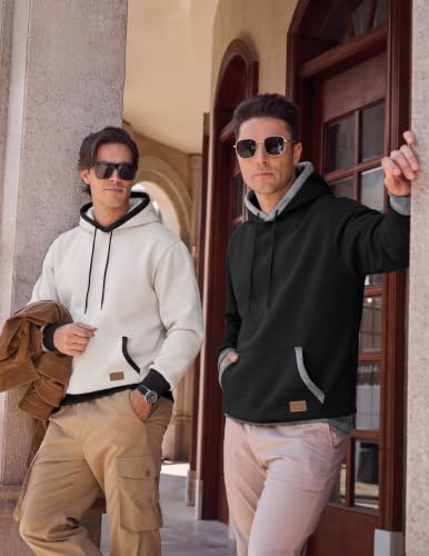 Image of JMIERR Men's Hoodies Sweatshirts Casual Fleece Pullover Hoodie Pocket