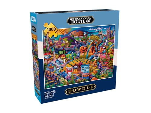 Buffalo Games - Eric Dowdle - Get Your Kicks on Route 66-1000�s�[�X �W�O�\�[�p�Y�� ��l�p - �Q�[���i�C�g�ɍœK�ȃ`�������W���O�p�Y�� - �����T�C�Y 26.75 x 19.75