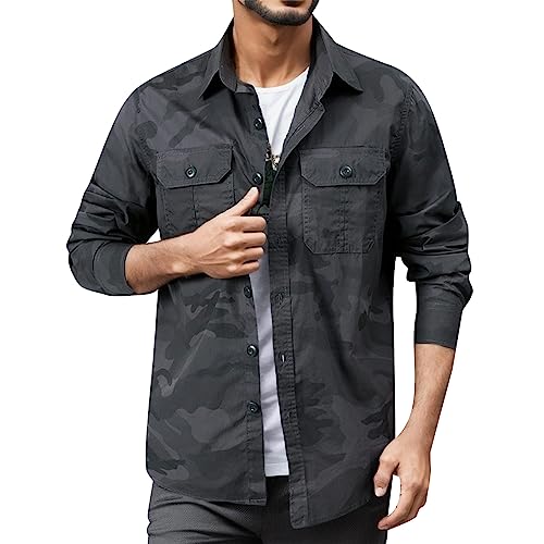 Chemise homme camouflage ample en coton pour remplacer vos vestes d'extérieur lourdes