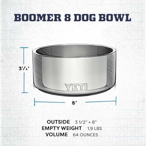 YETI Boomer 8, Stainless Steel, Non-Slip Dog Bowl, Holds 64 Ounces, Tropical Pink - image 4