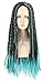 yuehong Green Long Braided Adult Box Braid Wig Synthetic Wigs For Women