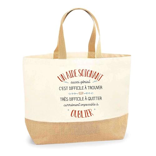 Idée cadeau homme aide soignant sac cabas de plage et courses