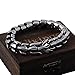 AQzxdc Bracelet Tête de Dragon Celtique en Acier Inoxydable Robuste,Chaîne de Gourmette À Maillons Viking pour Hommes Bracelet Manchette Cool Nordique Vintage Amulette Bijoux Païens,Argent,21CM