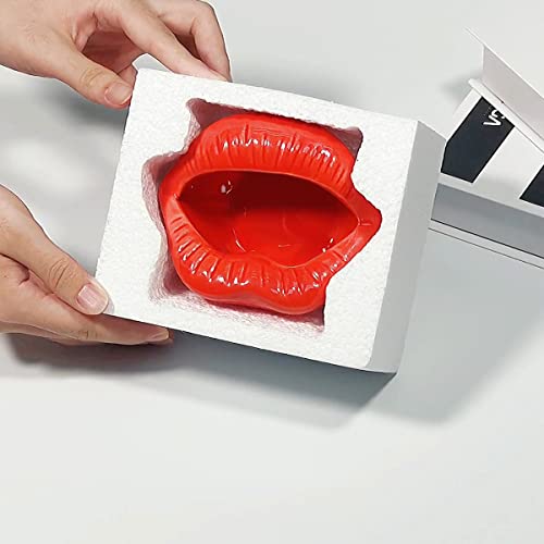Queenbox Creative Ceramic Cigarette Ashtrays With Lips Style Fashion Home Decorations #TOP1