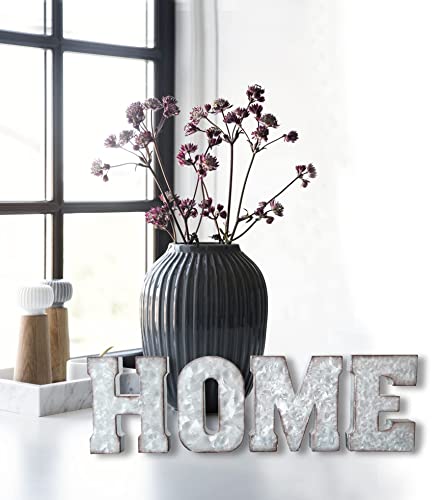 Zoreal Home Sign Rustic Galvanized Metal Letters Free Standing Home Decorative Sign Farmhouse Wall Decor #TOP3