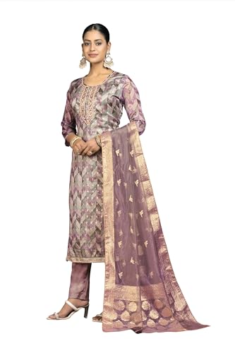 Stiched Designer Indian Style Embroidered Churidar Palazzo Salwar Suit For Women Party Ocasional Wear, Large3