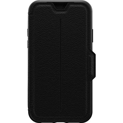 OtterBox Strada Case for iPhone 11, Shockproof, Drop proof, Premium Leather Protective Folio with Two Card Holders, 3x Tested to Military Standard, Black
