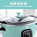 GreenLife 3.5QT Slow Cooker, Non-Toxic PFAS-Free Ceramic Nonstick Removable Interior Bowl, Programmable, Keep Warm, Stovetop & Oven Safe, Dishwasher Safe Parts, Glass Lid, Turquoise