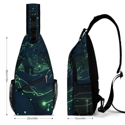 Sling Bags Glow in The Dark Crossbody Bag for Women Men Cross Body Bag for Travel Hiking Shopping2