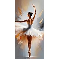 Kit Pittura Diamante 5D Fai da Te Completo Dancers Ballet Diamond Painting Adulti/Bambini Strass di Cristallo Ricamo Punto Croce Tela per la Decor della Parete di casa Regalo Round Drill,40x50cm