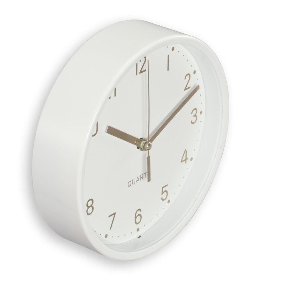 Hama I Reloj de sobremesa (Madeira, Base desplegable, Opción para Colgar, Mecanismo silencioso) Blanco