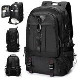 [Yometree] リュック メンズ 大容量 60L~80L拡張機能 軽量17インチPC対応ビジネスリュック 盗難防止 旅行バックパック 靴収納 乾湿分離 USB充電ポート 登山・通勤・通学・旅行・出張・防災用