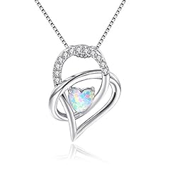 E-Knot heart necklace-white gold plated