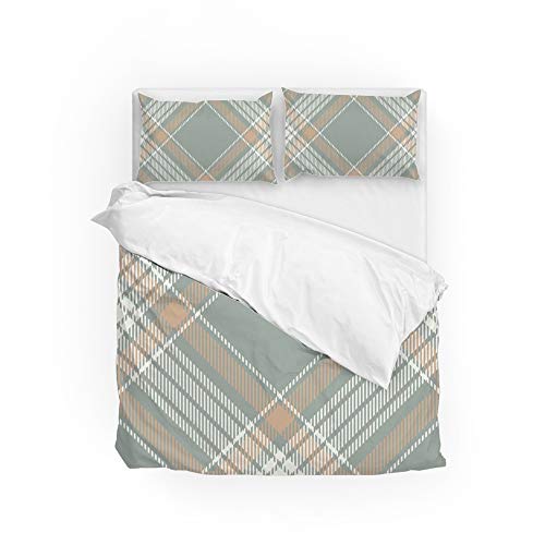 Parure de lit polyester durable motif rétro gris pour lit simple confortable