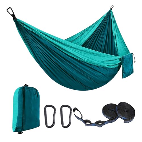 Camping Hammock – Ultra-Light Portable Hammock with 300kg Load Capacity, Parachute Nylon Garden Hammocks for Outdoor & Indoor, Includes 2 Carabiners & 2 Nylon Slings, Compact Travel Hammocks, Blue Camping Hammock – Ultra-Light Portable Hammock with 300kg Load Capacity, Parachute Nylon Garden Hammocks for Outdoor & Indoor, Includes 2 Carabiners & 2 Nylon Slings, Compact Travel Hammocks, Blue