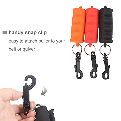 Krayney Archery Arrow Puller Target Remover Gripper With Belt Clip (Black+Red+Orange(3Pack)) #TOP2