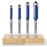 REKCKRUL 4PCS Professional Flush Trim Router Bit Set...