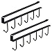 Tassen Becher günstig Kaufen-2 Stück Tassenhalter, Schrankeinsatz Tassenständer mit 6 Haken Ohne Bohre Metall Tassenregal Becherhalter Tassen Organizer Küchenutensilienhalter für Restaurant Coffee Shop Bar Küche