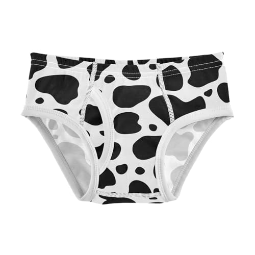 Little Boys Briefs Cow Print Soft Cotton Toddler Underwear in Sizes 2/3t, 4t, 5t, 6 and 8