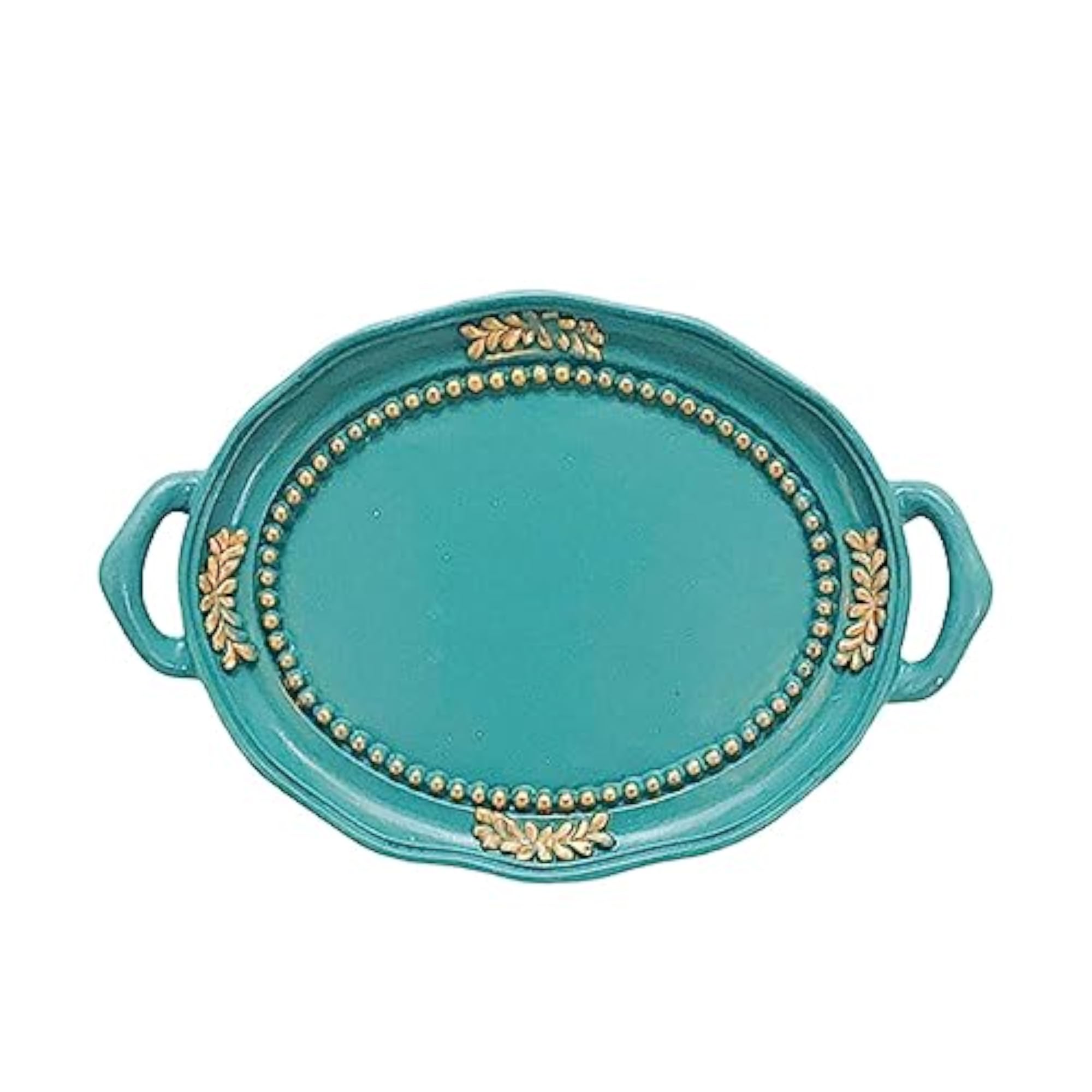 Decorative Trays Round Resin Cosmetic Trays for Entryway
