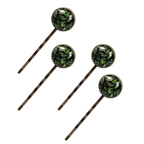 Barrettes et épingles à cheveux feuille de haute qualité noir et vert