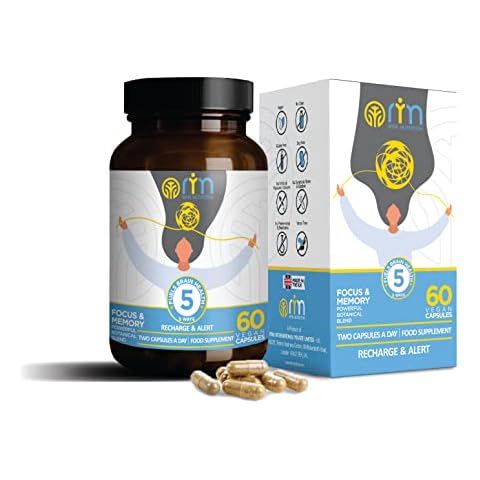 Focus & Memory - Recharge & Alert | Powerful Botanical Blend to Support The Ability to Focus, Learn & Remember | Fuels The Brain Health in 5 Ways | Made in The UK by R.Y.M. Nutrition Cover
